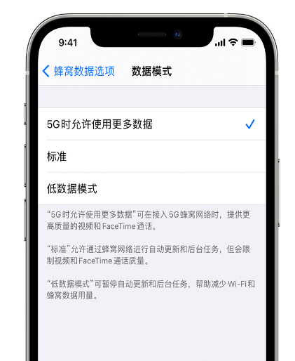 iPhone 13如何控制5G连接时使用的数据量？