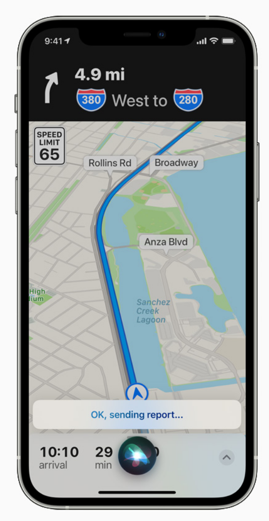 iOS 14.5 改进地图应用：支持通过 Siri 提交事故报告