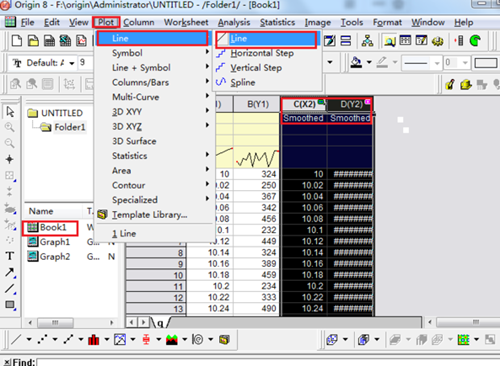OriginPro怎么弄平滑曲线
