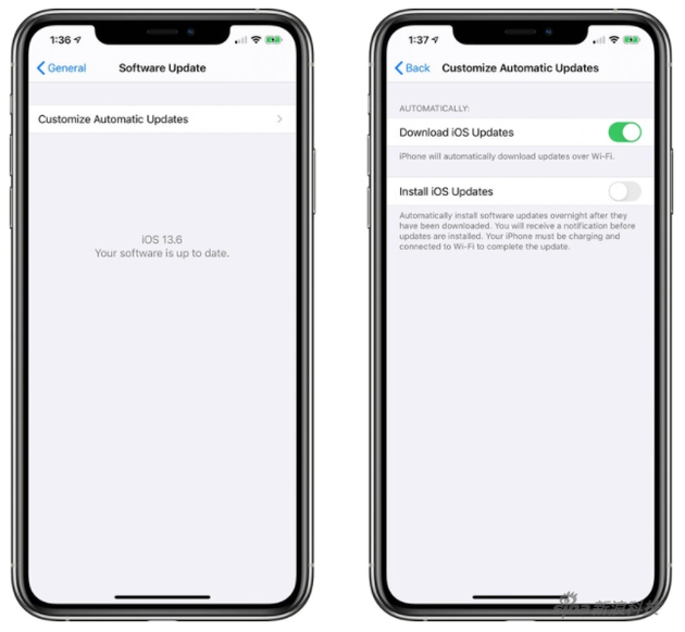 如何开启iOS 13.6 Beta 2 新增的系统自定义自动更新开关？