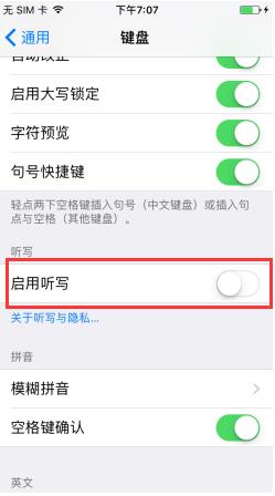 苹果iPhone7如何设置听写输入文本