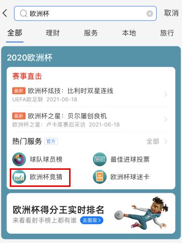 支付宝欧洲杯怎样买球投注