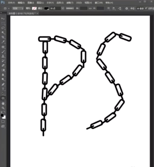 PS怎么制作锁链效果图案