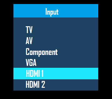 在电视上选择 HDMI 端口