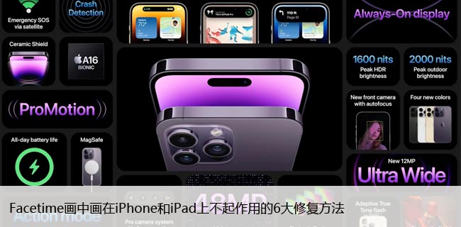 Facetime画中画在iPhone和iPad上不起作用的6大修复方法