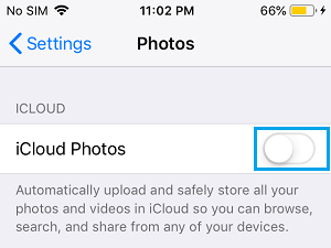 在 iCloud 上禁用 iCloud 照片