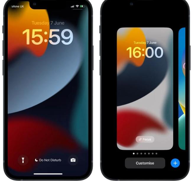 iOS16如何切换到不同的苹果手机锁定屏幕