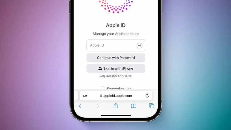 iOS 17 将支持 Apple ID 用户使用 Passkey 方式登录苹果官网