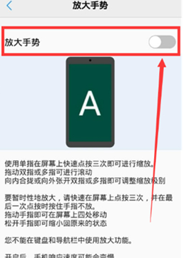 vivo手机的放大手势在哪里?
