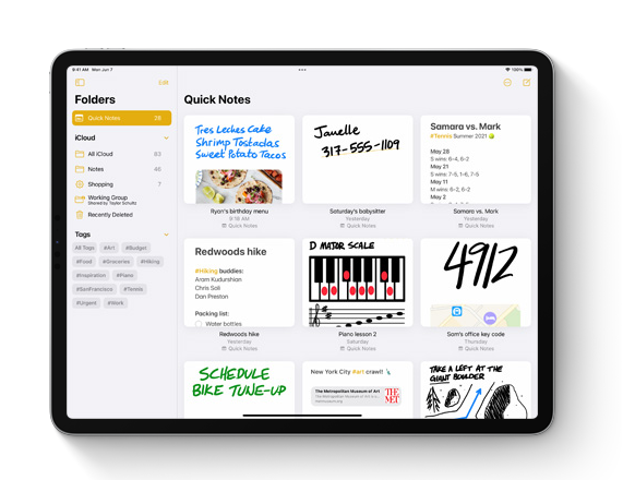 iPadOS 15 实用功能：在任意界面中调用“快速备忘录”