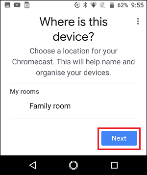 Chromecast 位置屏幕