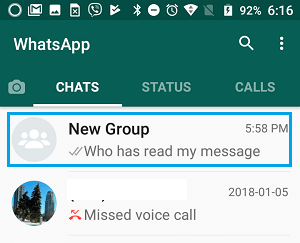 在 Android 手机上打开 WhatsApp 组