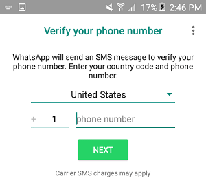 在 WhatsApp Android 手机上验证您的电话号码