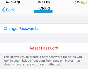 在 iPhone 上重置 iCloud 便笺密码