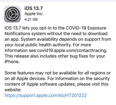 iOS13.7更新了什么