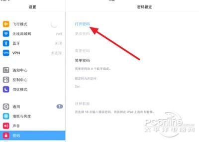 iPad怎么设置长密码?