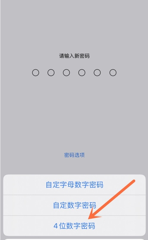 怎样设置苹果手机四位数密码?苹果手机设置四位数密码分享截图