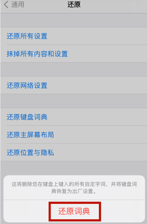 苹果12怎么删除输入法记忆 苹果12还原键盘词典方法截图