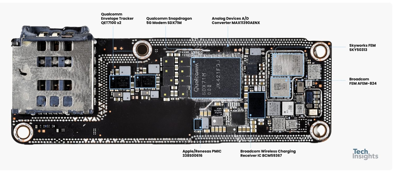 拆解显示苹果iPhone 16全系采用高通X71基带，型号为SDX71M